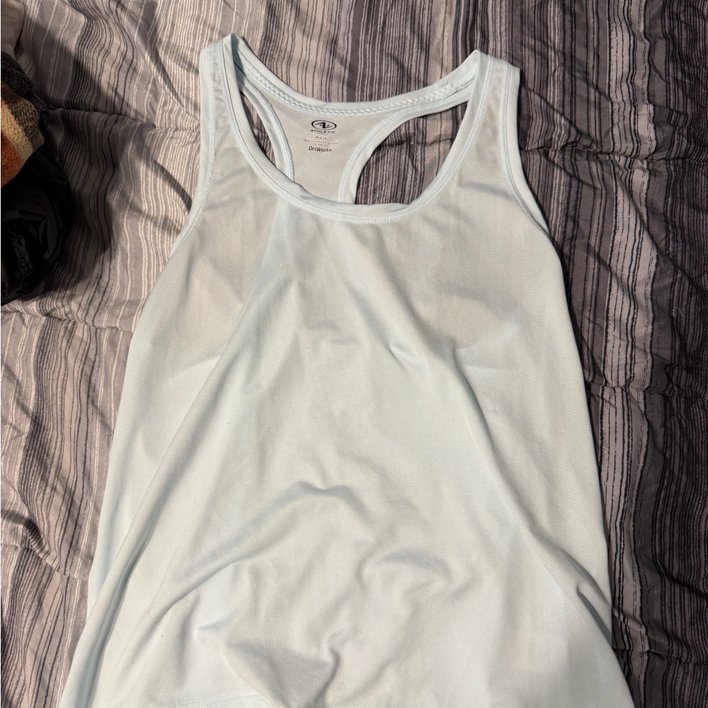 Athletic Works Light Blue Racerback Tank Top